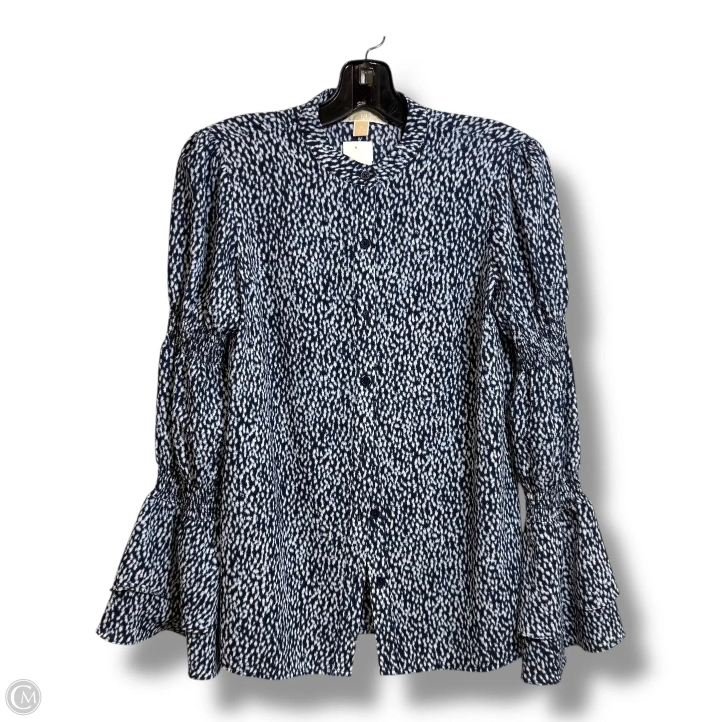 Top Long Sleeve Designer By Michael Kors In Blue, Size: S