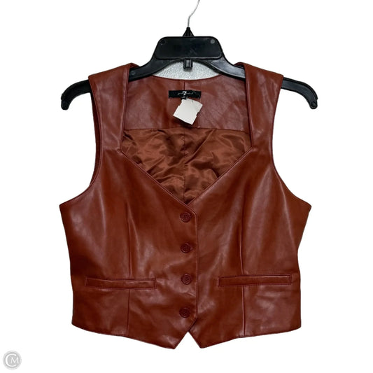 Vest Other By 7 For All Mankind In Brown, Size: M