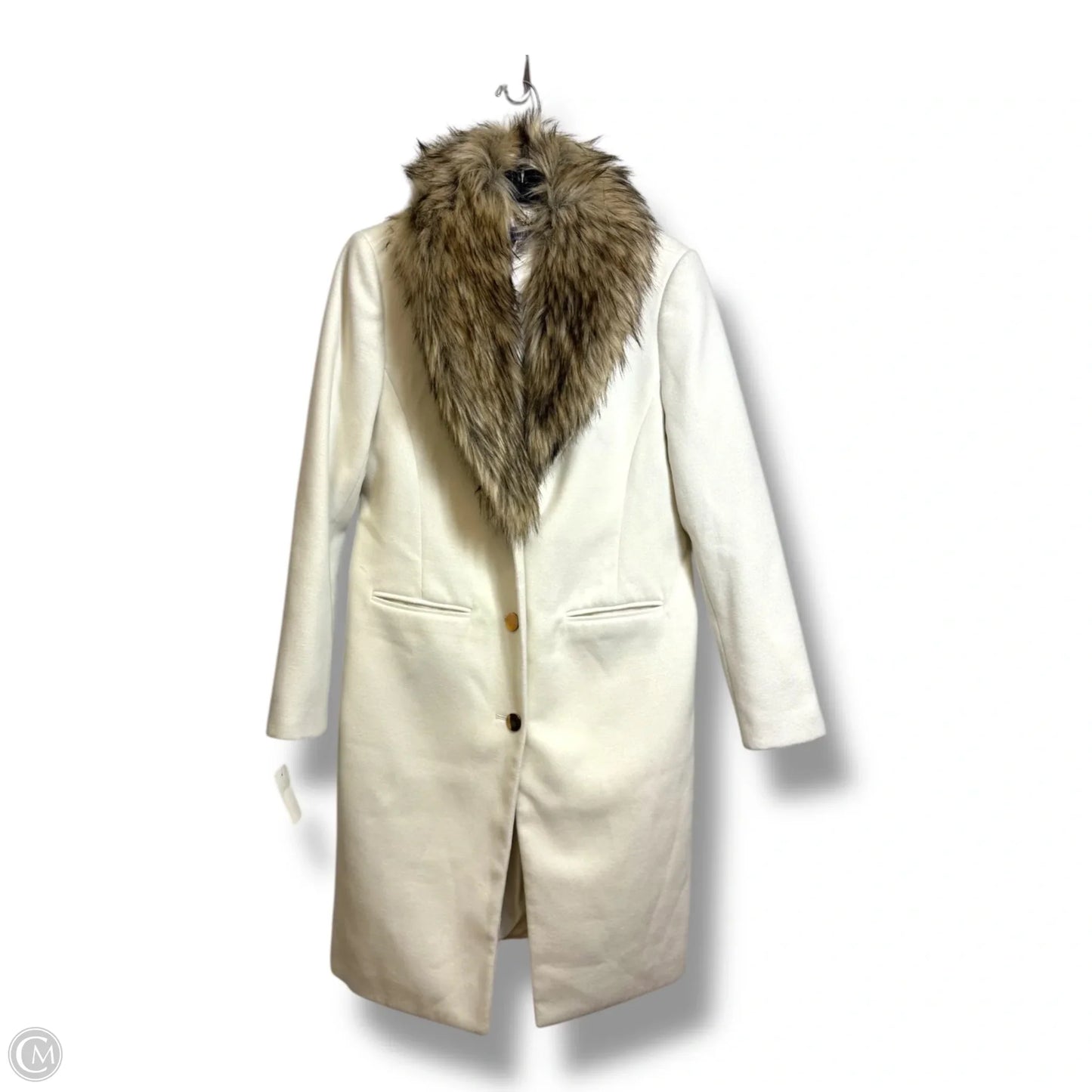 Coat Peacoat By Jennifer Lopez In Cream, Size: Xs