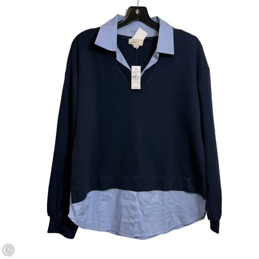 Top Long Sleeve By Loft In Navy, Size: L