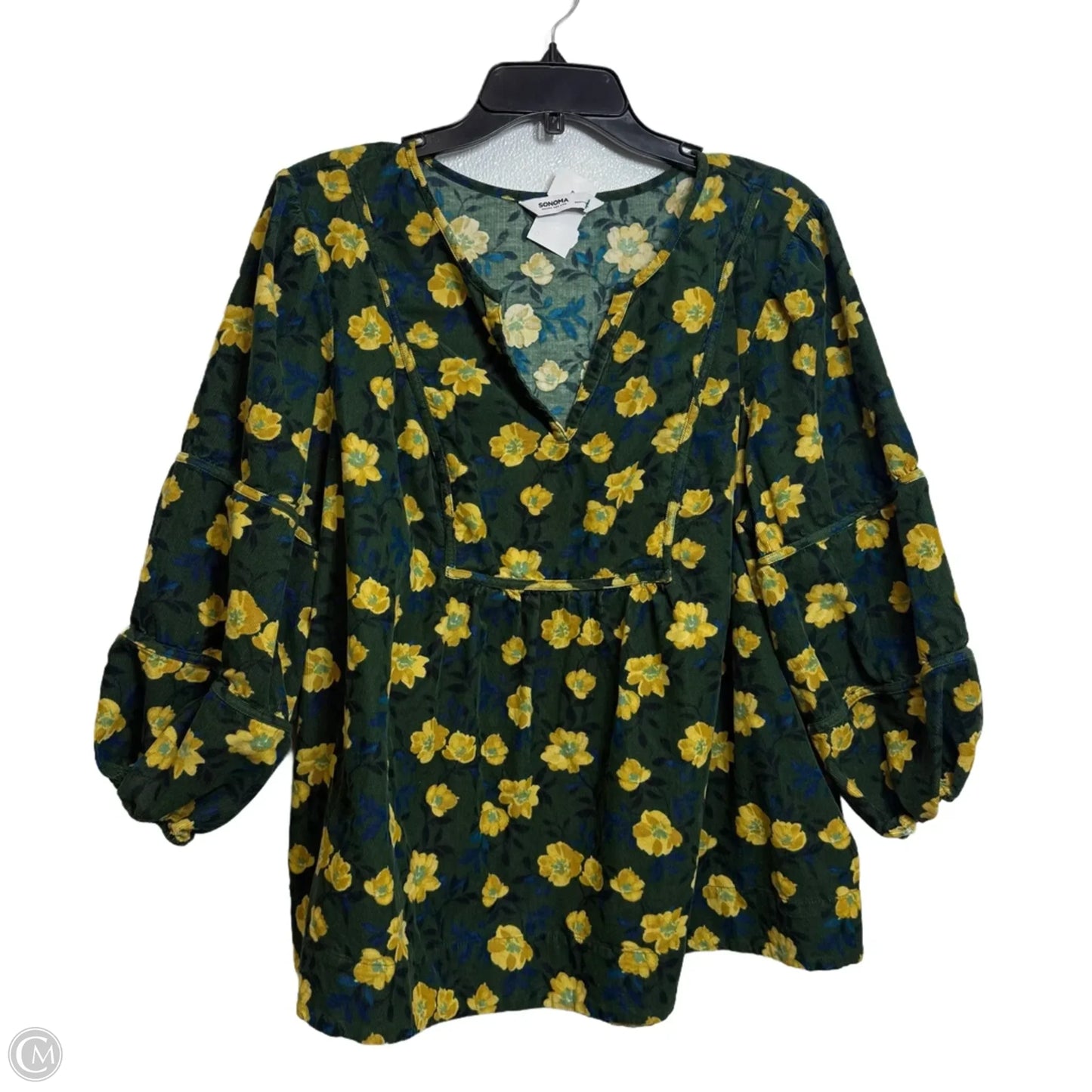 Top 3/4 Sleeve By Sonoma In Floral Print, Size: 2x