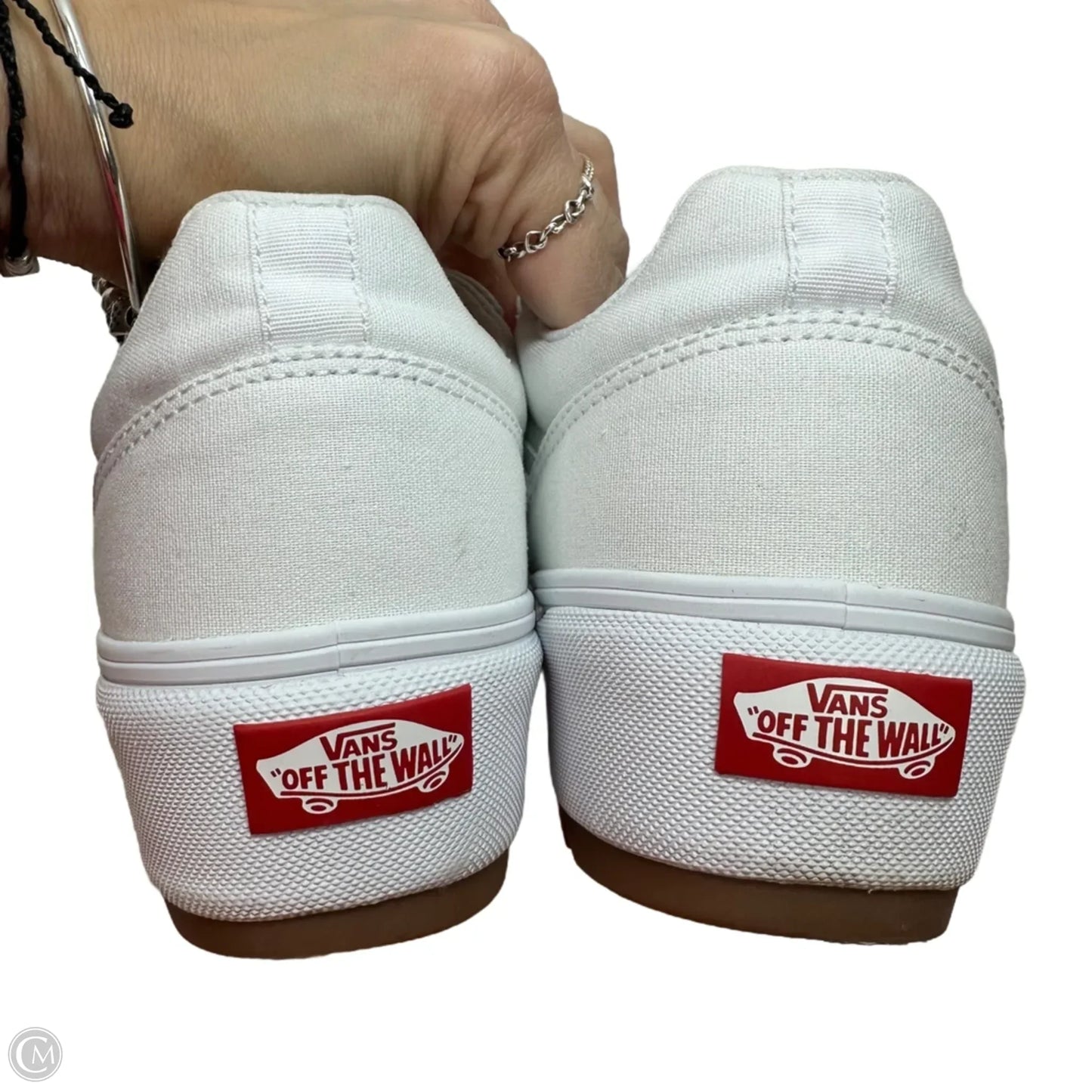 Shoes Sneakers By Vans In White, Size: 8.5