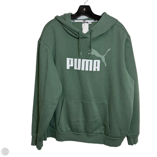 Sweatshirt Hoodie By Puma In Green, Size: 2x