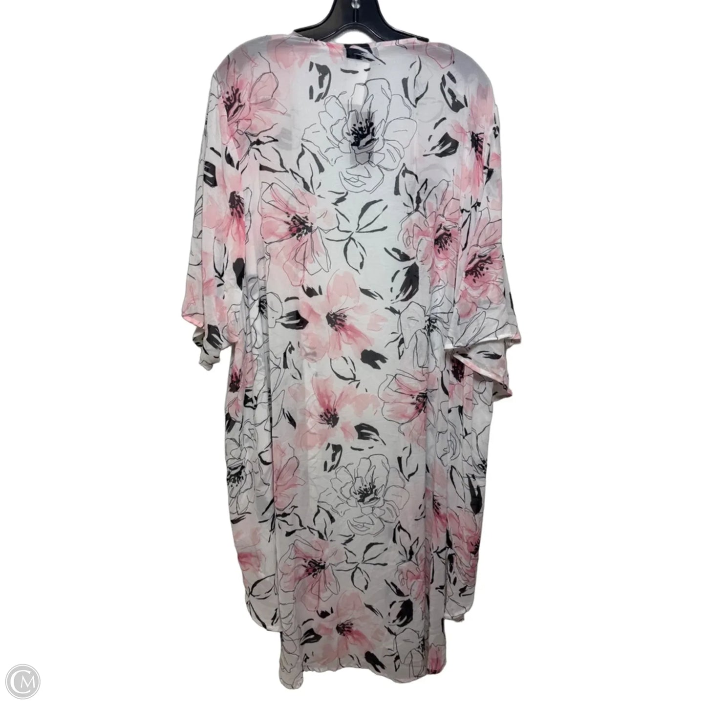 Kimono By Torrid In Black & Pink, Size: 3x