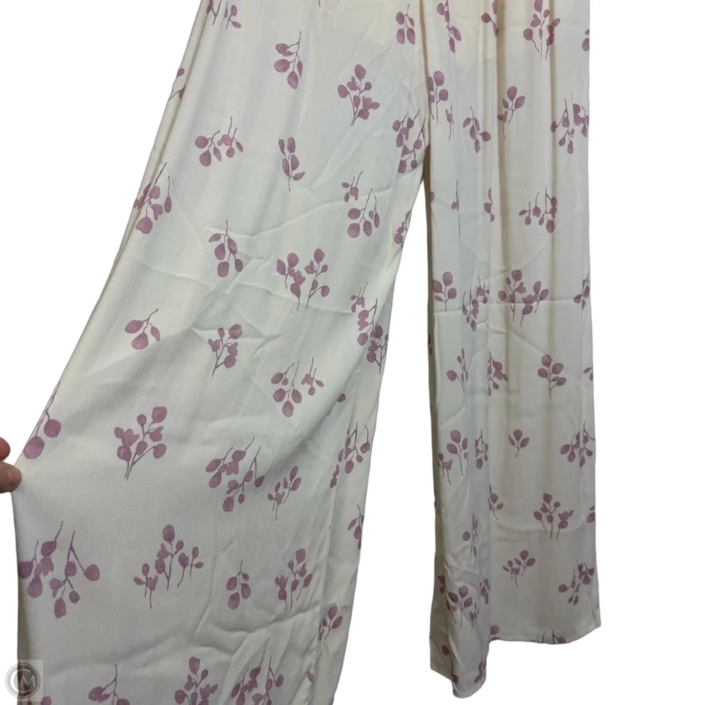 Pants wide leg By By Together In Floral Print, Size: L