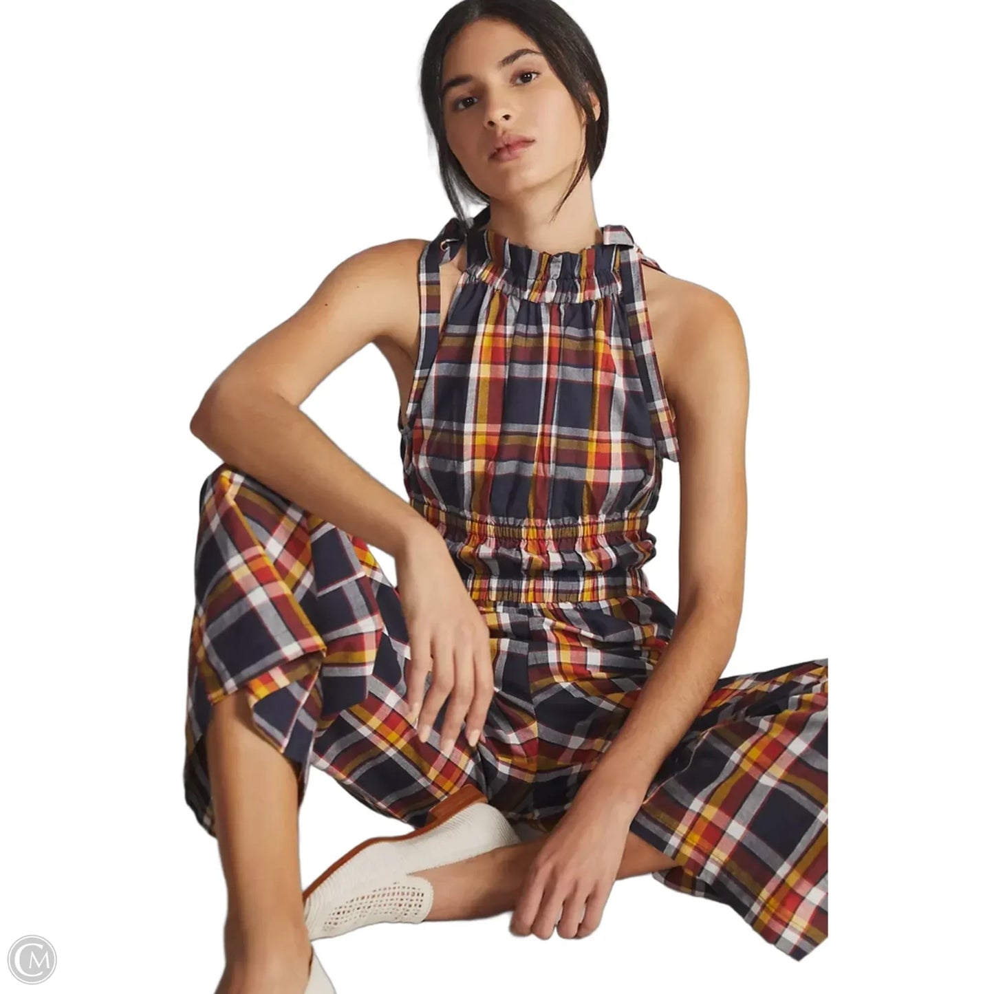 Kopal Heera Jumpsuit By Anthropologie In Plaid Pattern, Size: L