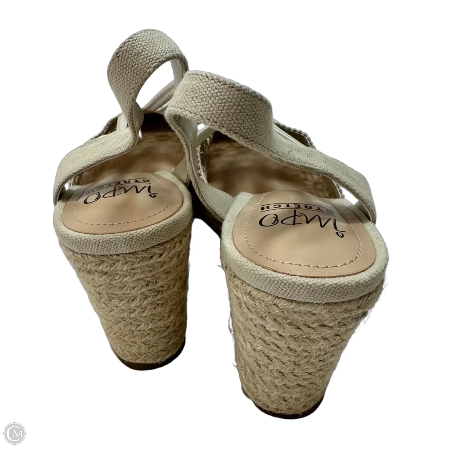 Sandals Heels Wedge By Impo In Cream, Size: 8.5