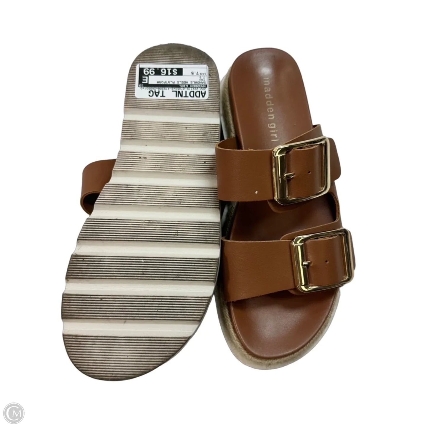 Sandals Heels Platform By Madden Girl In Tan, Size: 7.5