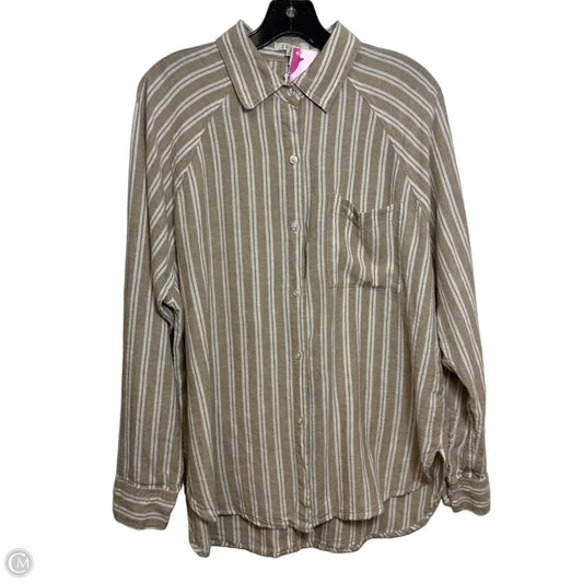 Top Long Sleeve By Z Supply In Striped Pattern, Size: M