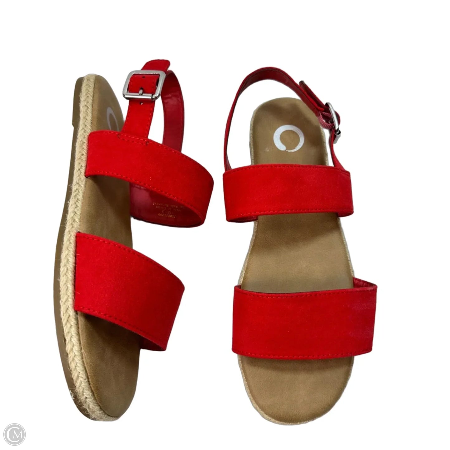 Sandals Flats By Clothes Mentor In Red, Size: 9