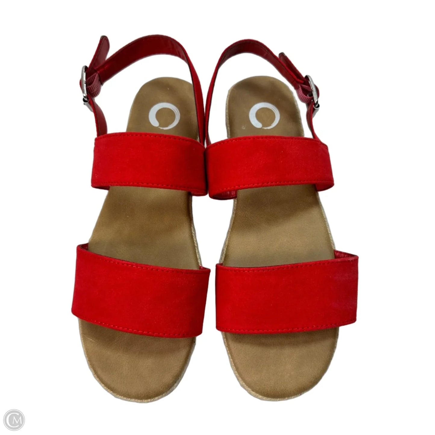 Sandals Flats By Clothes Mentor In Red, Size: 9