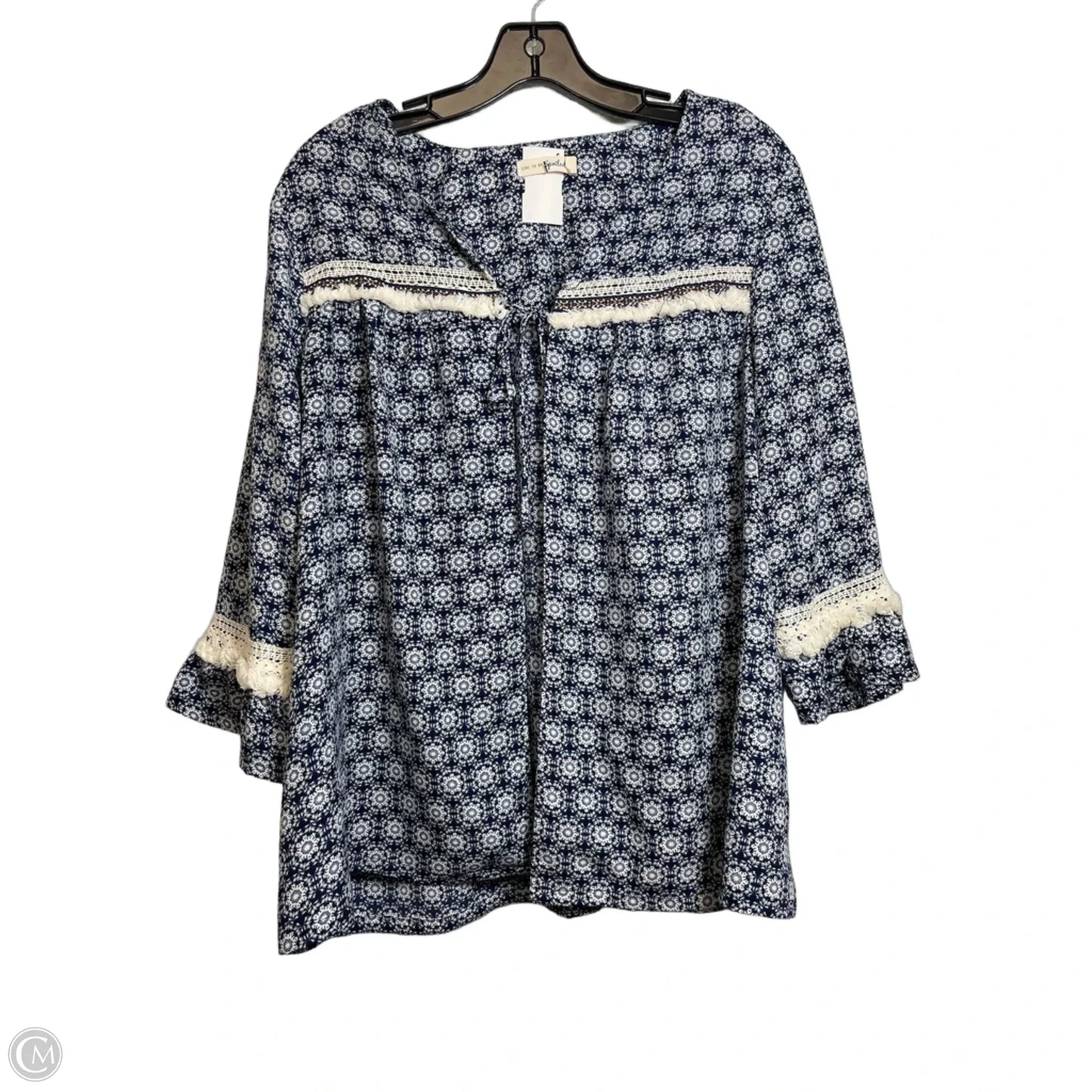 Cardigan By Clothes Mentor In Blue, Size: Xl