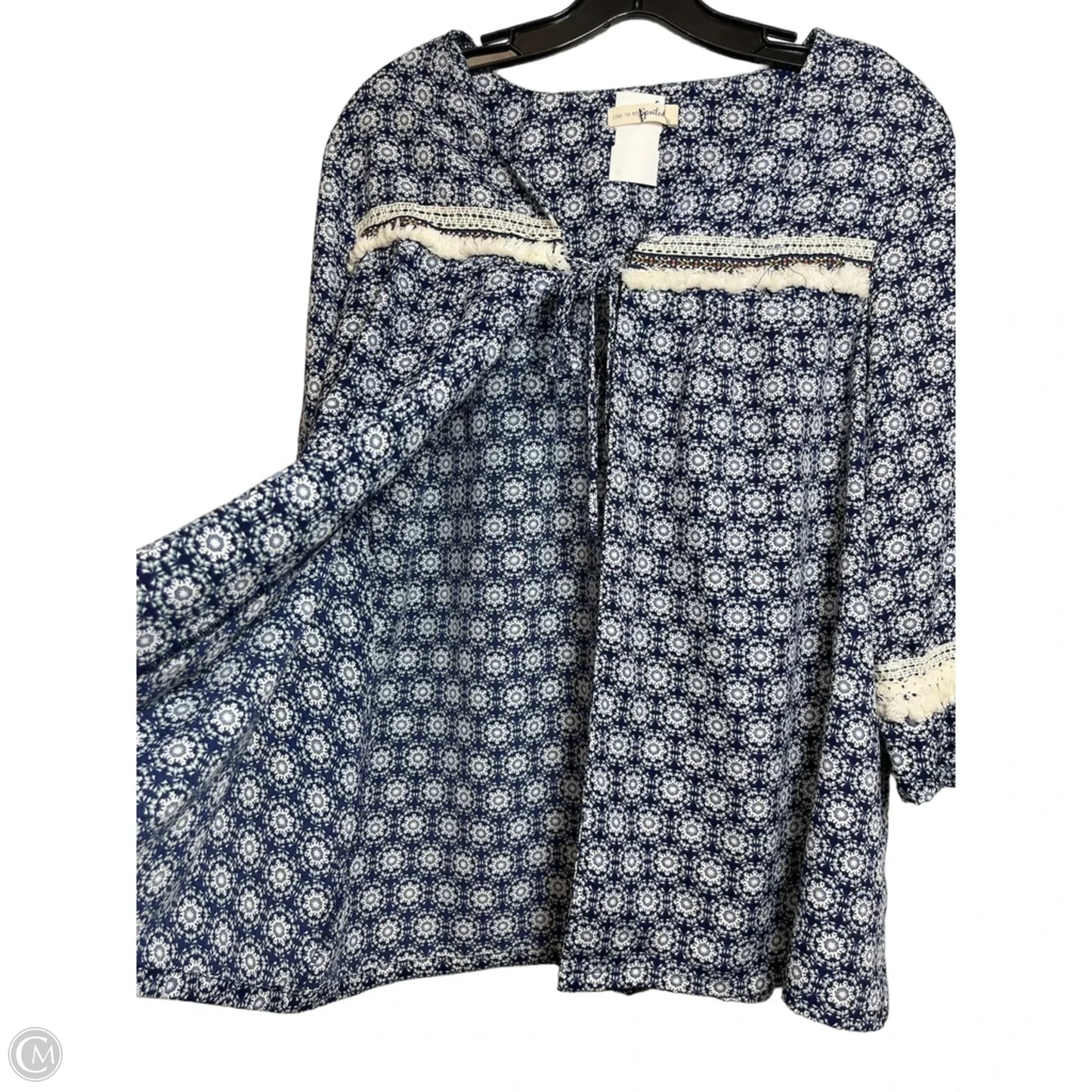 Cardigan By Clothes Mentor In Blue, Size: Xl
