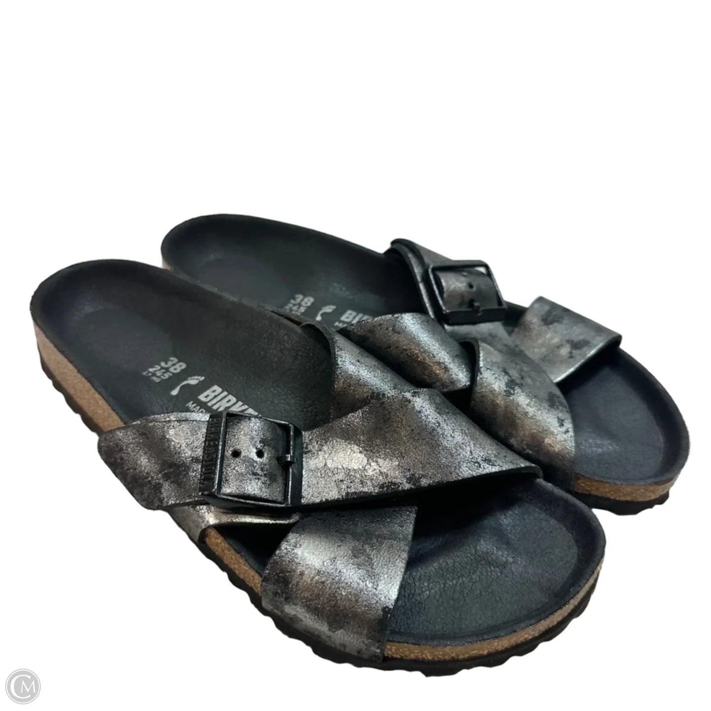 Sandals Flats By Birkenstock In Black, Size: 7