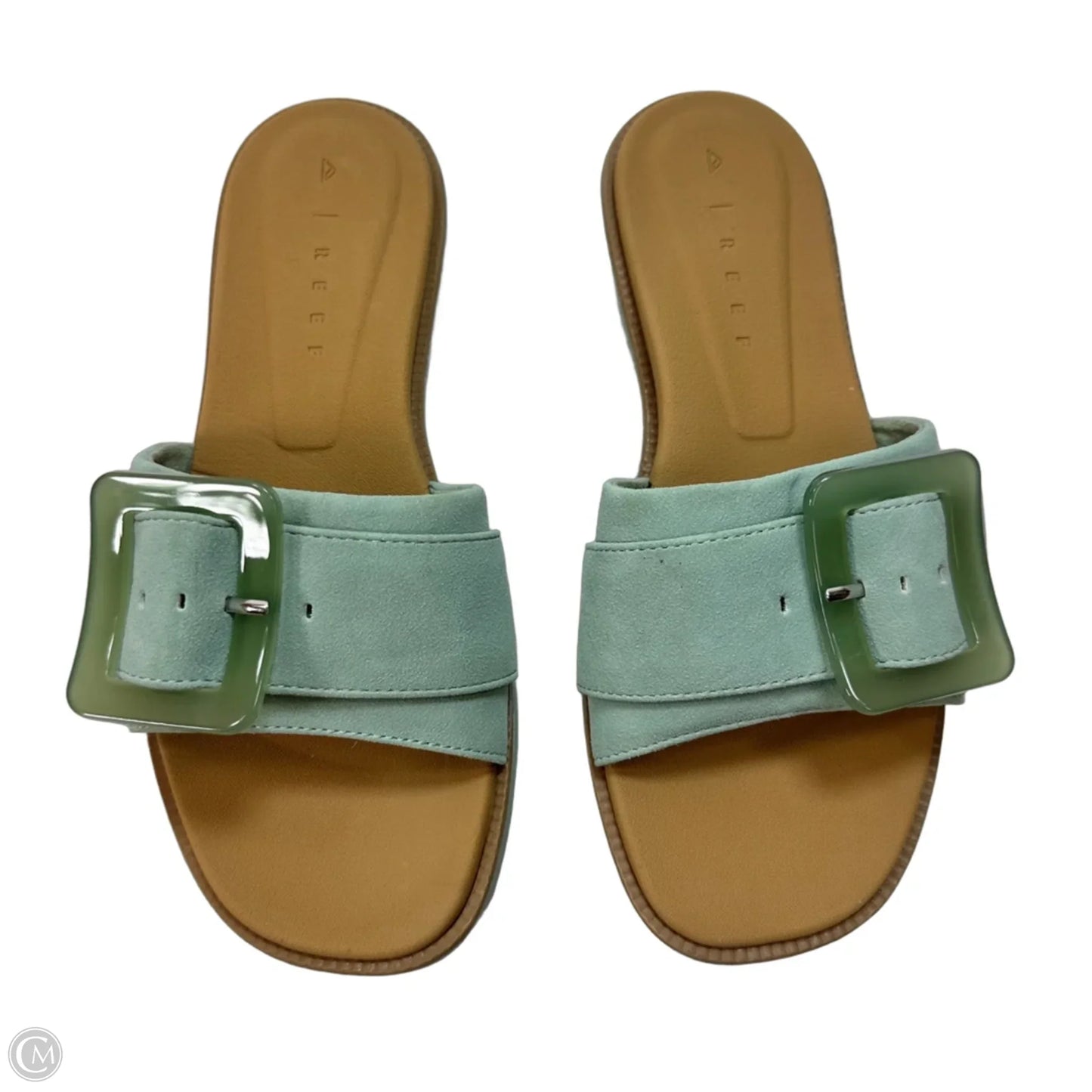 Sandals Flats By Reef In Teal, Size: 8