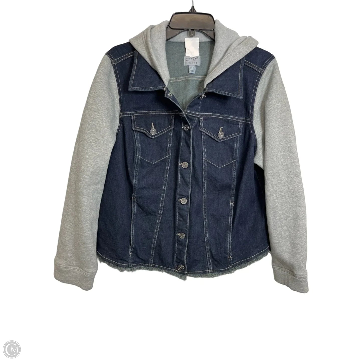 Jacket Denim By Susan Graver In Blue Denim, Size: 1x