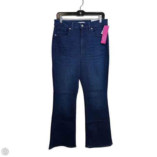 Jeans slim flare By Loft In Blue Denim, Size: 12 P