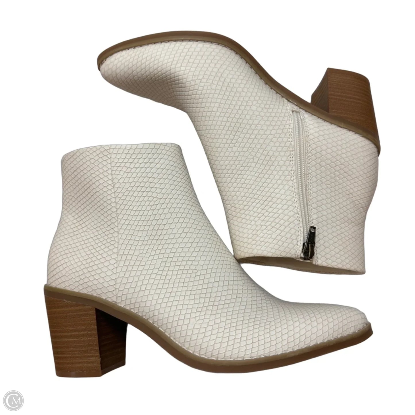 Boots Ankle Heels By Universal Thread In White, Size: 9