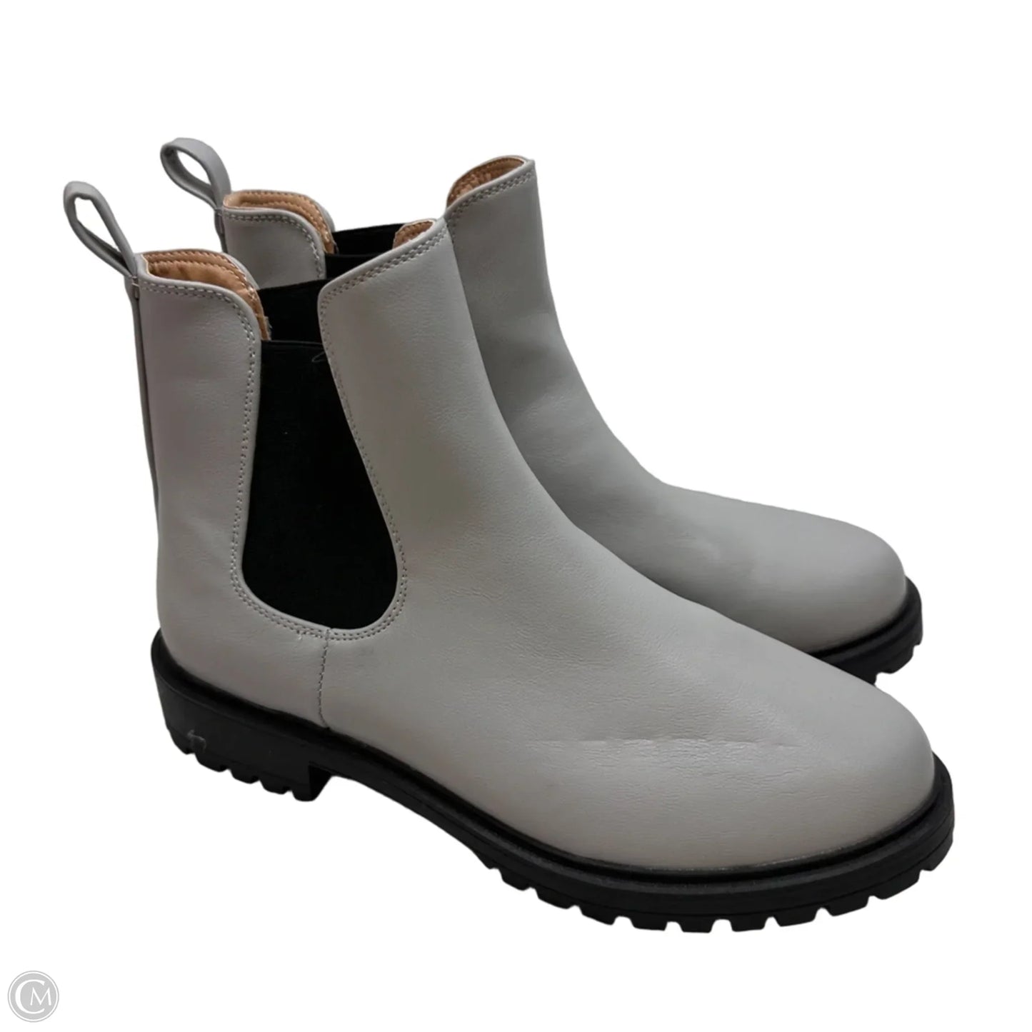 Boots Ankle Flats By Clothes Mentor In Grey, Size: 9