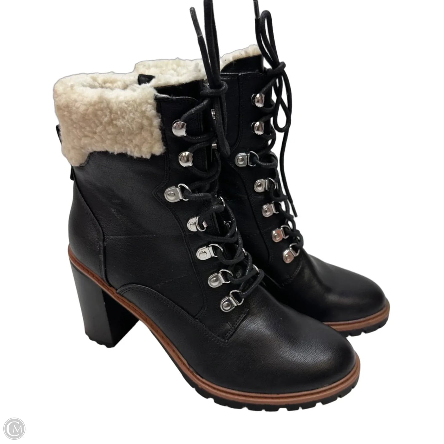 Boots Ankle Heels By Nine West In Black, Size: 9
