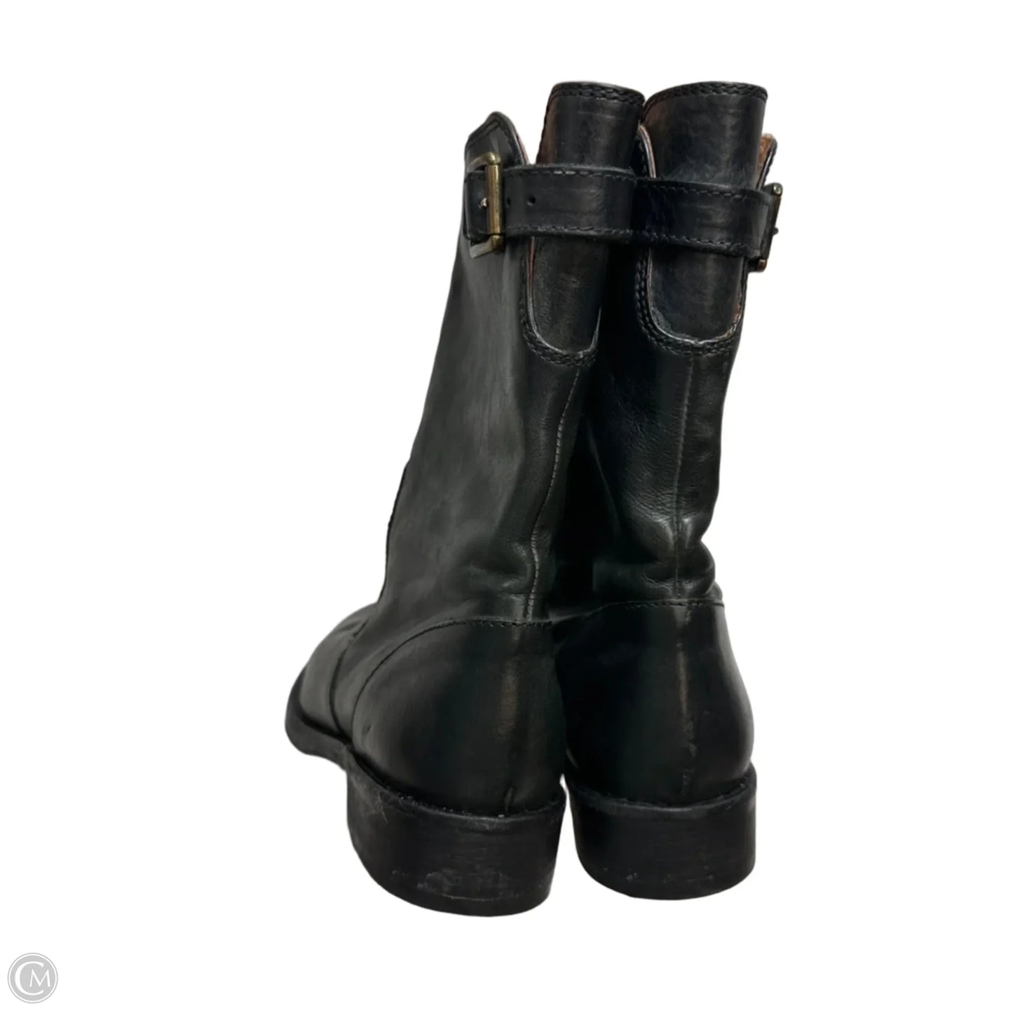 Leather Boots Ankle Flats By J. Crew In Black, Size: 8
