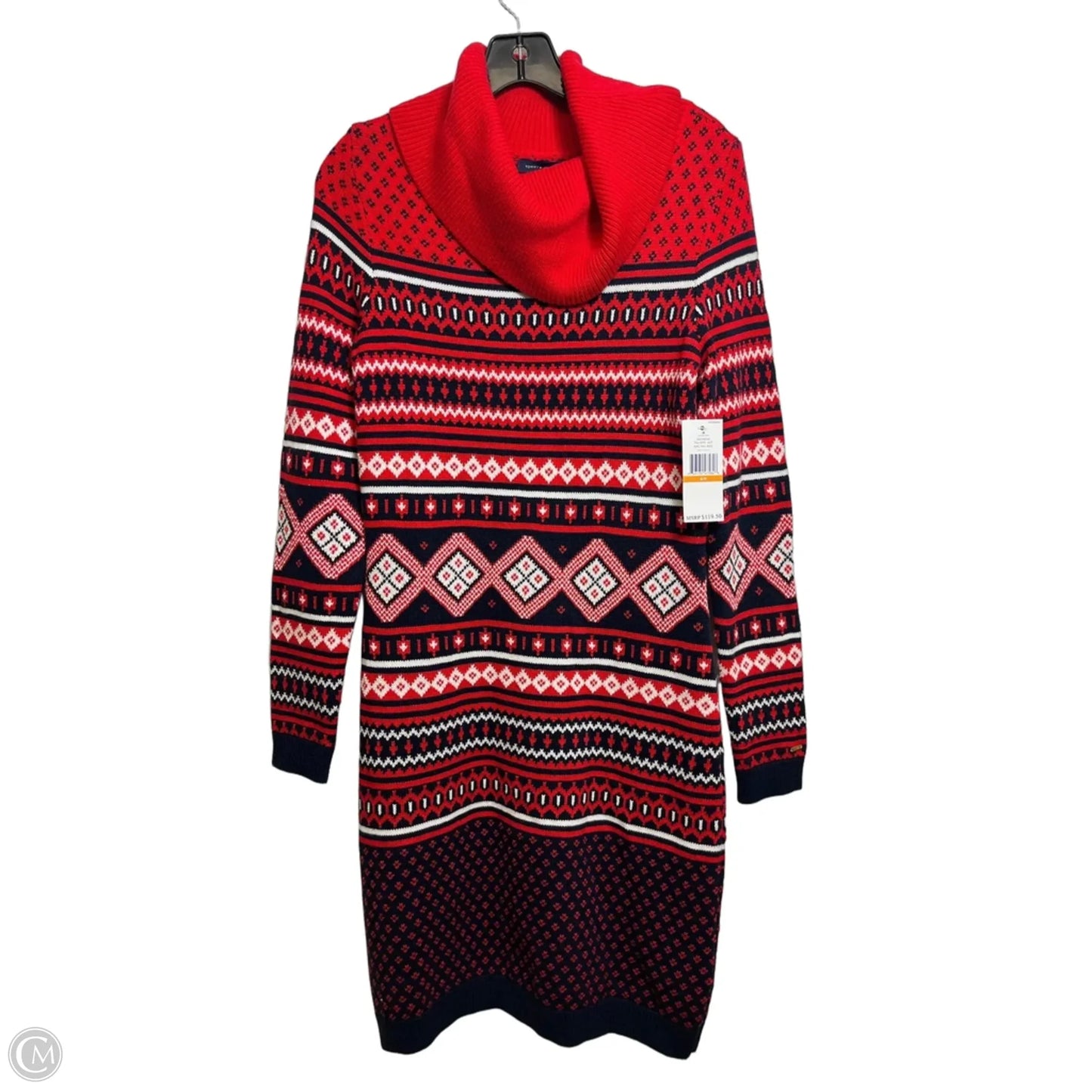 Sweater Dress Casual Short By Tommy Hilfiger In Red, Size: S
