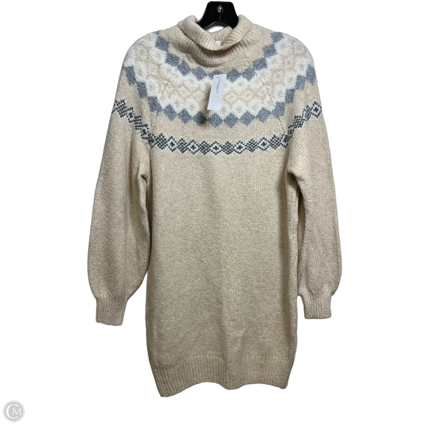 Sweater Dress Casual Short By American Eagle In Cream, Size: XS