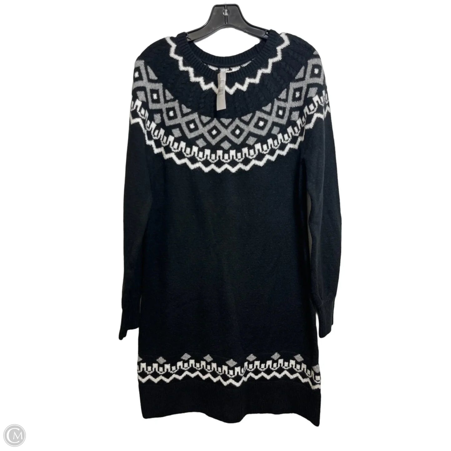 Sweater Dress Casual Short By Loft In Black, Size: S