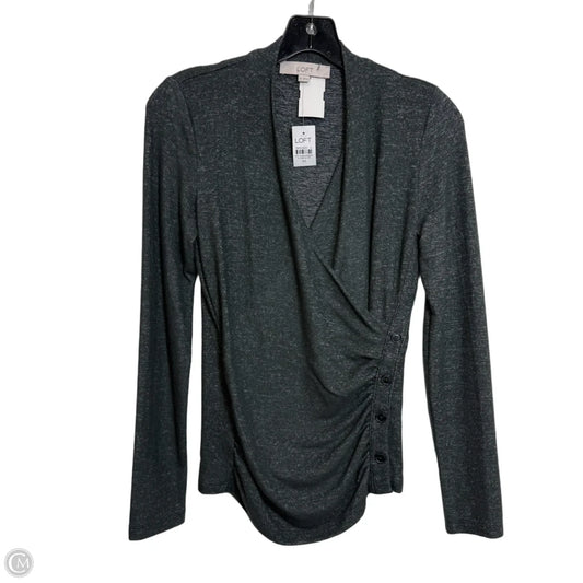 Top Long Sleeve By Loft In Grey, Size: Xs