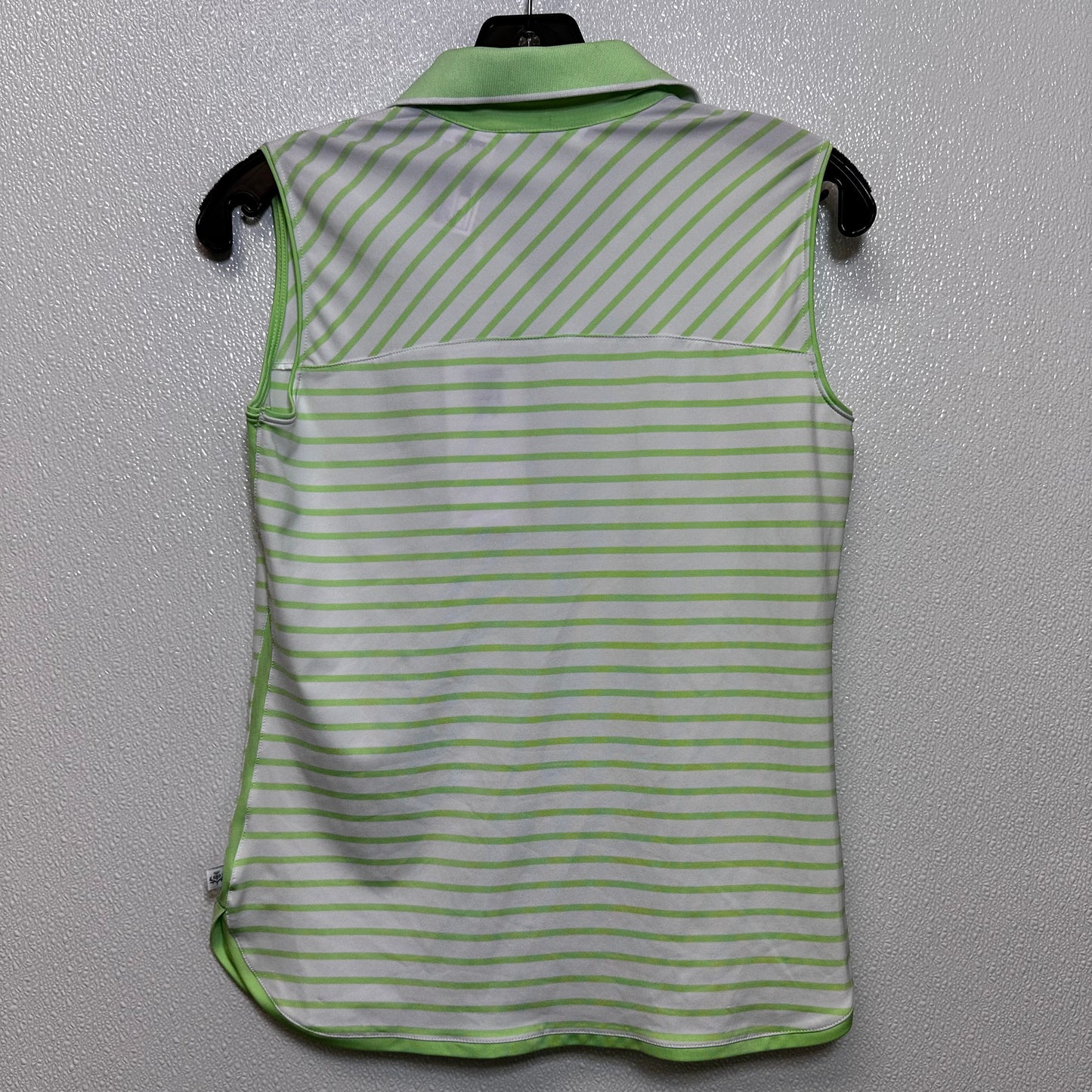 Green White Athletic Tank Top Lady Hagen, Size Xs