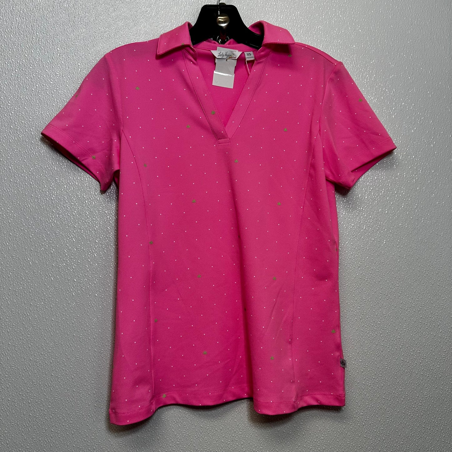 Pink Athletic Top Short Sleeve Lady Hagen, Size Xs