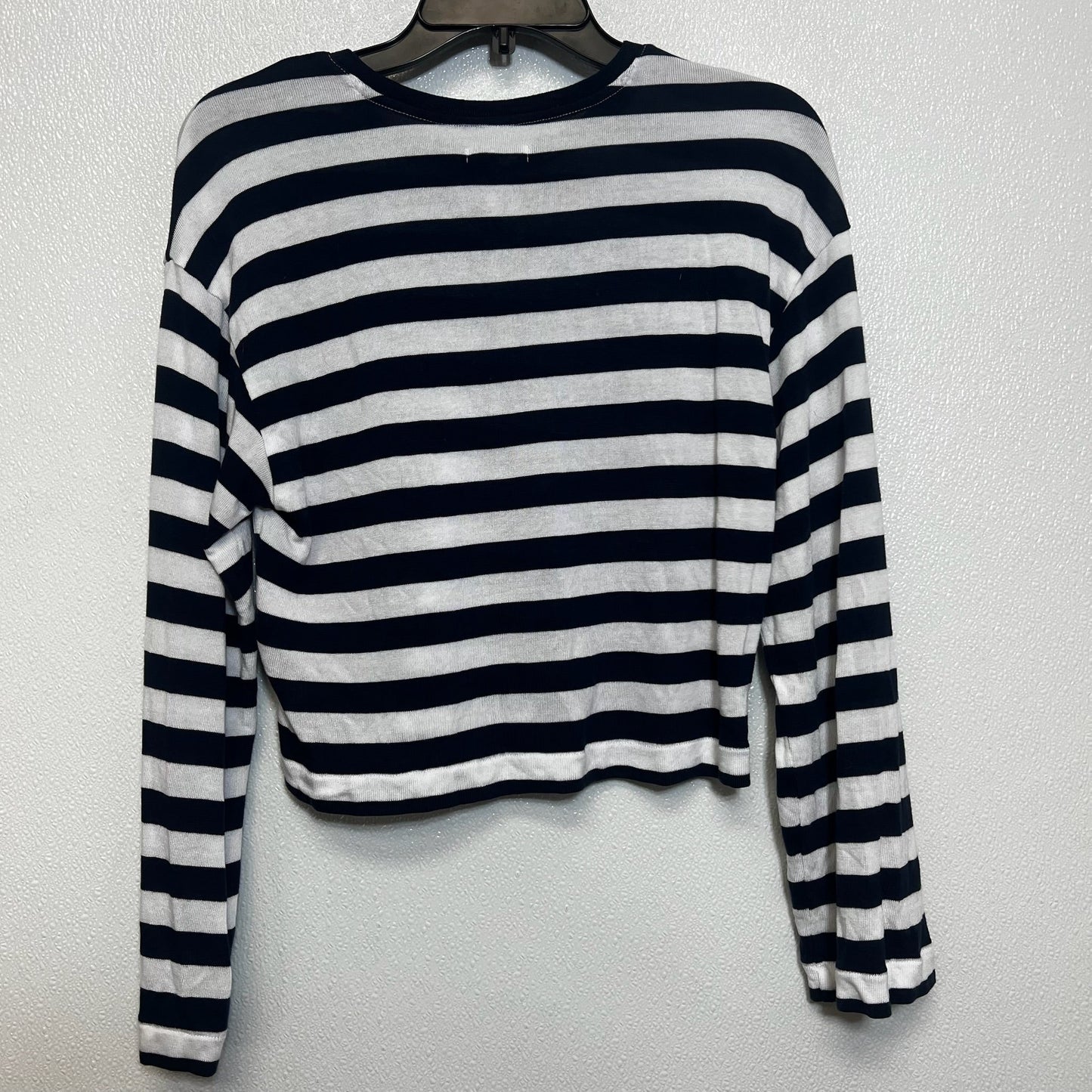 Top Long Sleeve Basic By Madewell In Striped, Size: M