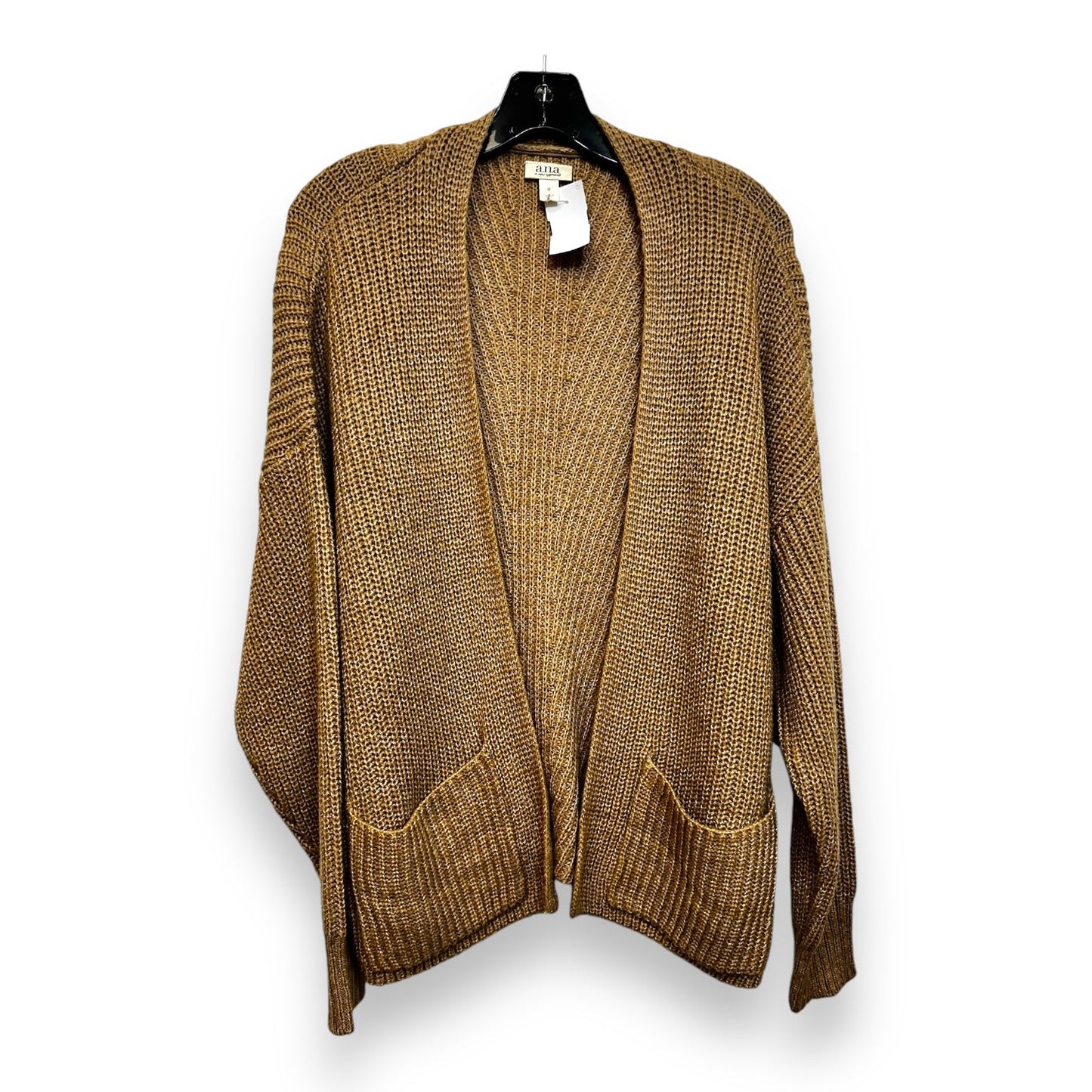 Sweater Cardigan By Ana In Tan, Size: M