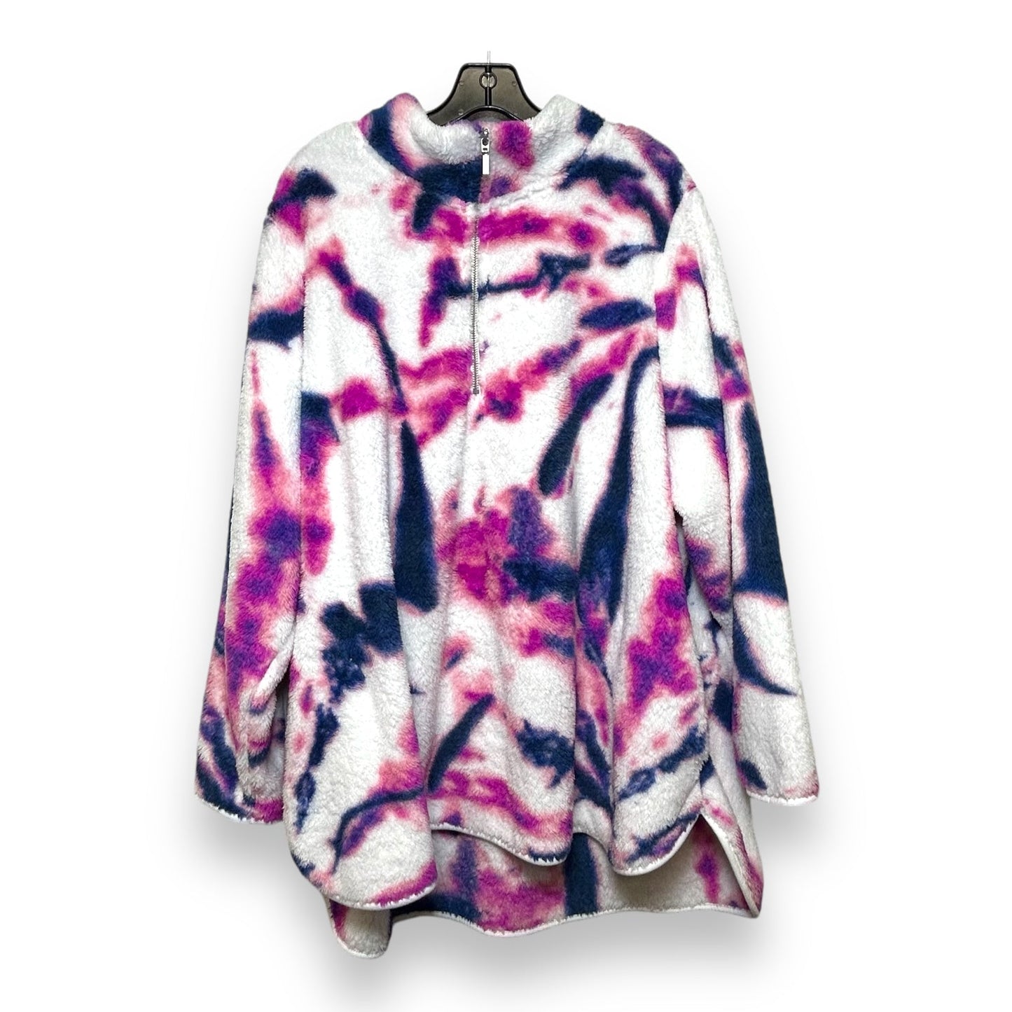 Athletic Sweatshirt Collar By Livi Active In Tie Dye Print, Size: 3x