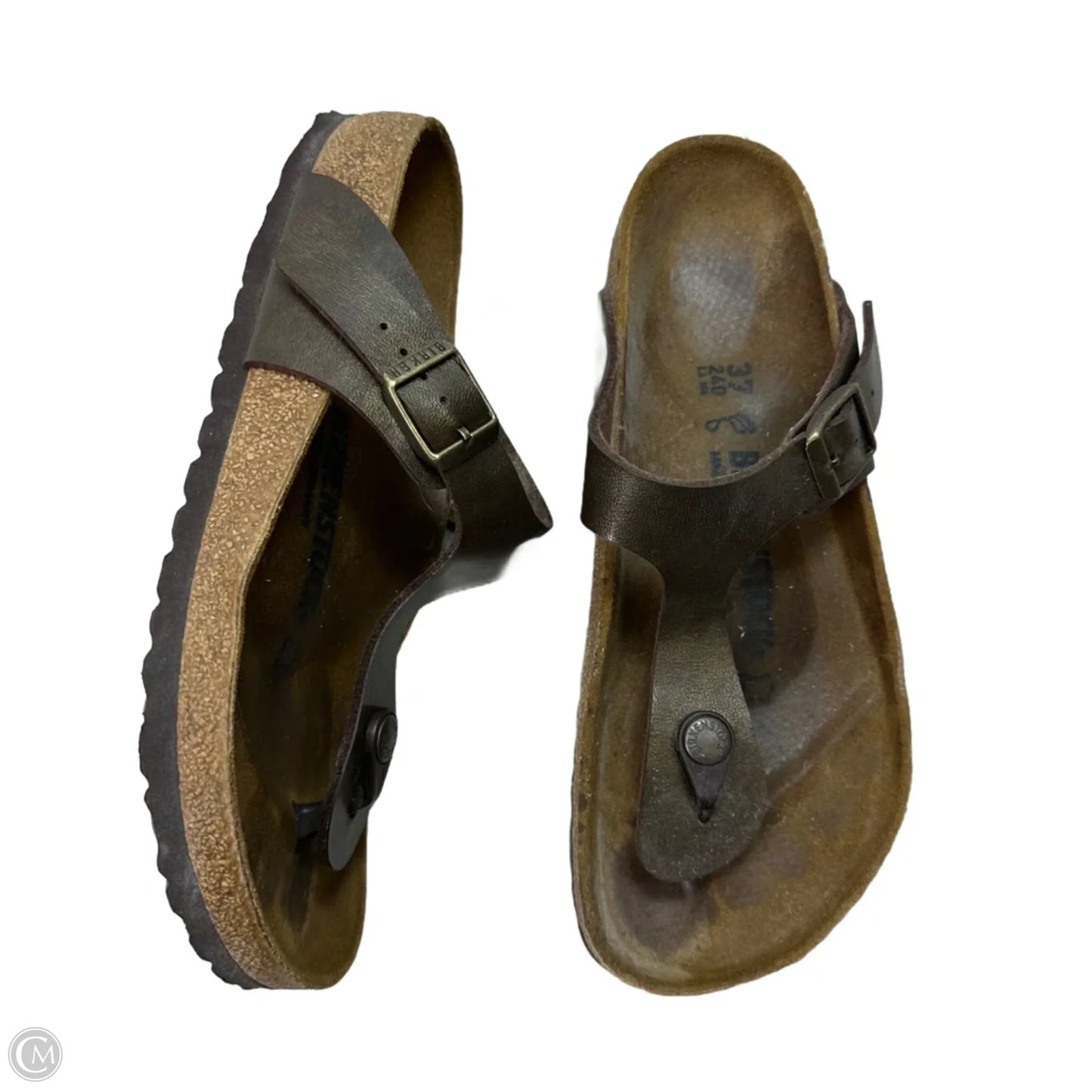 Sandals Flats By Birkenstock In Brown, Size: 6