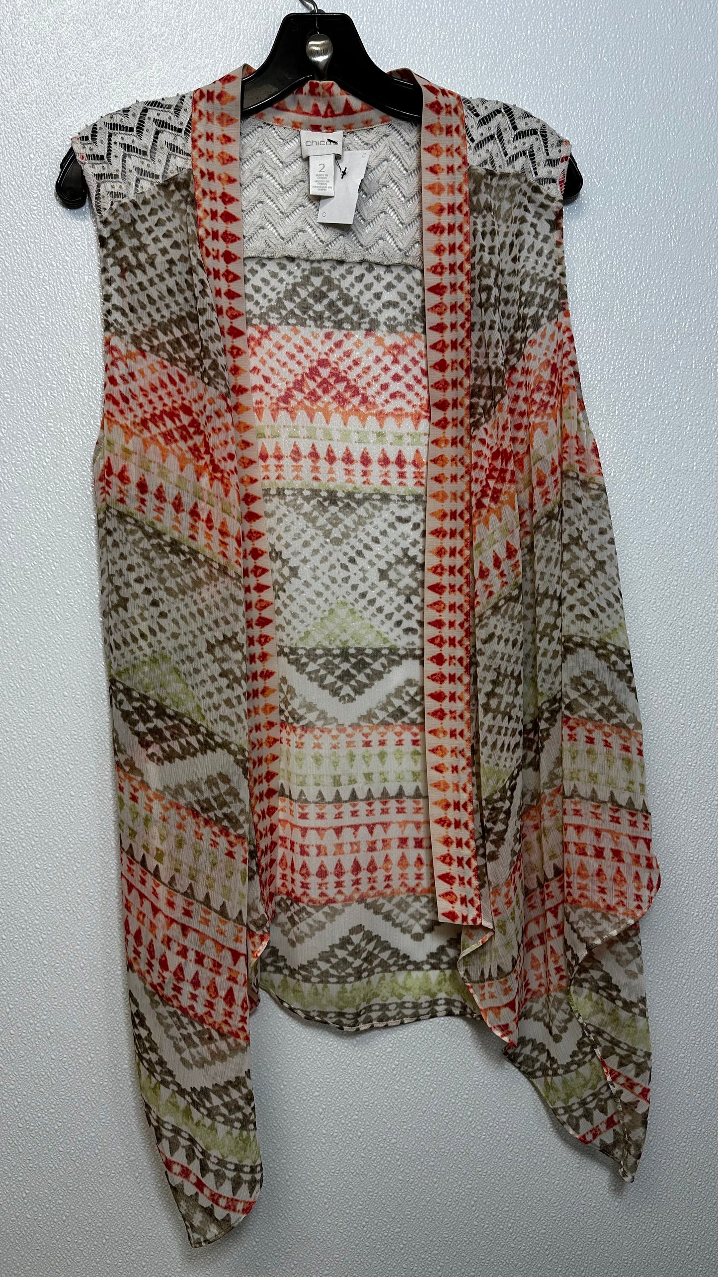 Print Cardigan Chicos O, Size L