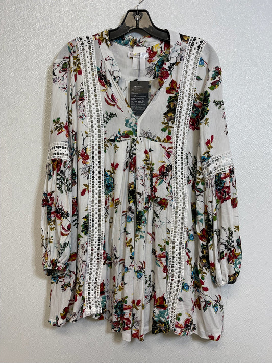 Floral Top Long Sleeve Basic Clothes Mentor, Size S