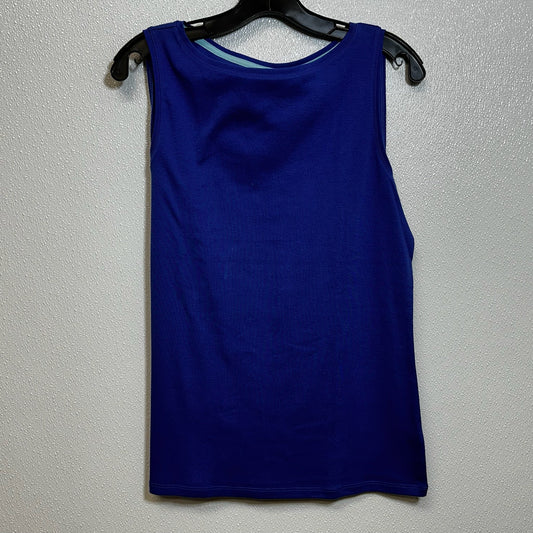 Royal Blue Top Sleeveless Basic Talbots O, Size M