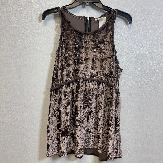 Brown Top Sleeveless Pol, Size L