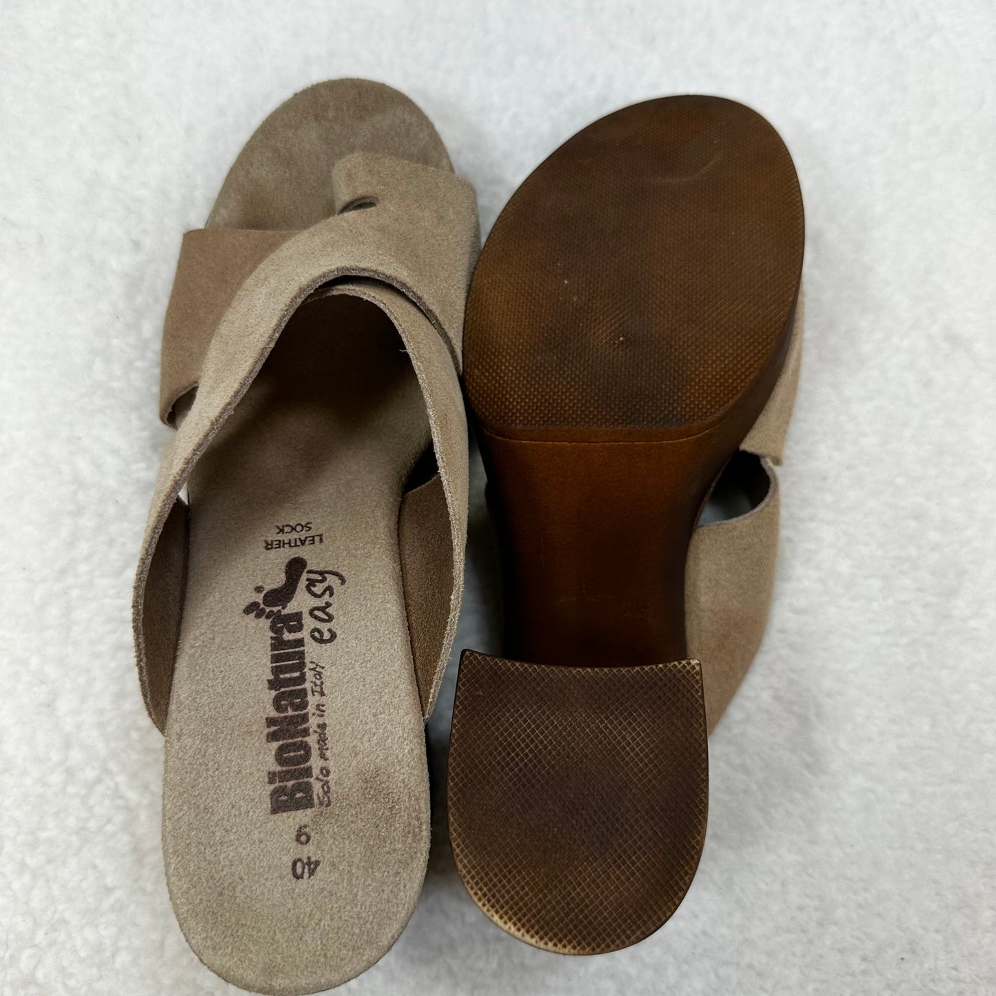 Tan Shoes Heels Block Clothes Mentor, Size 9