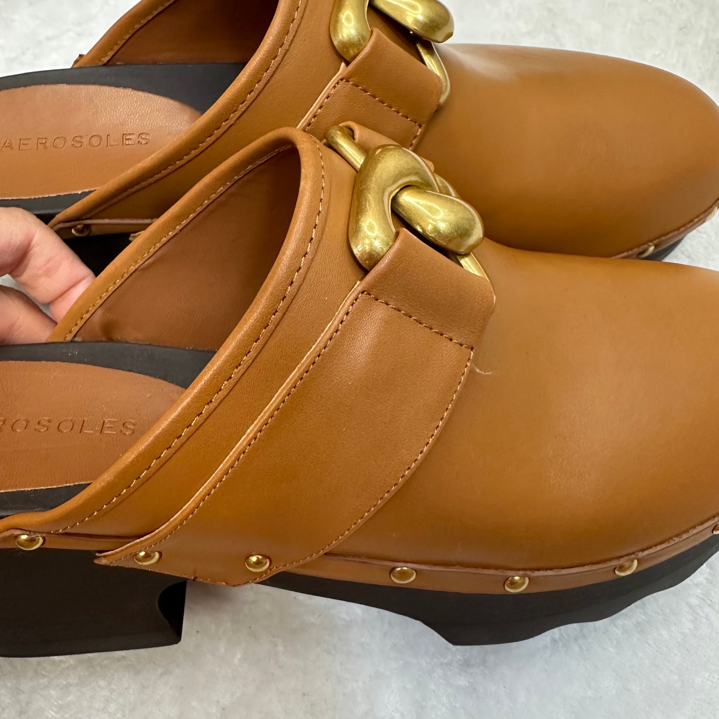 Brown Shoes Heels Block Aeropostale, Size 8.5