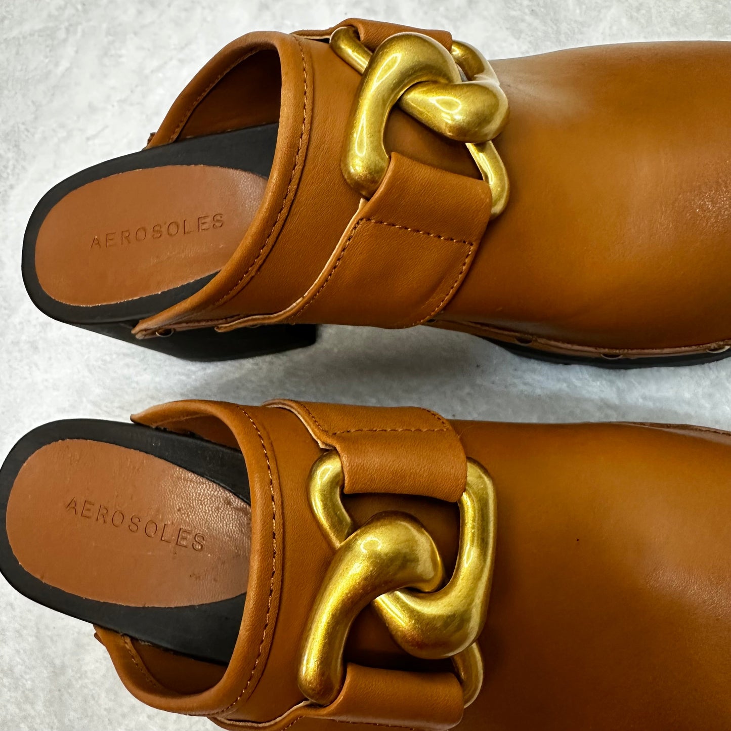 Brown Shoes Heels Block Aeropostale, Size 8.5