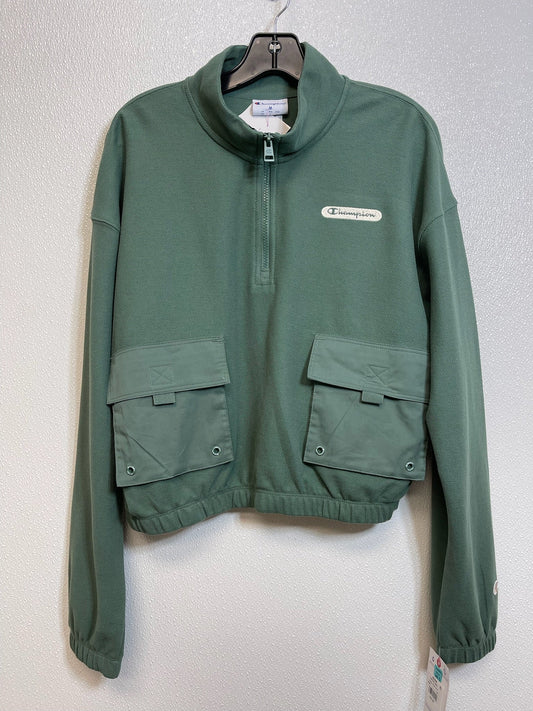 Top Long Sleeve By Champion In Green, Size: M