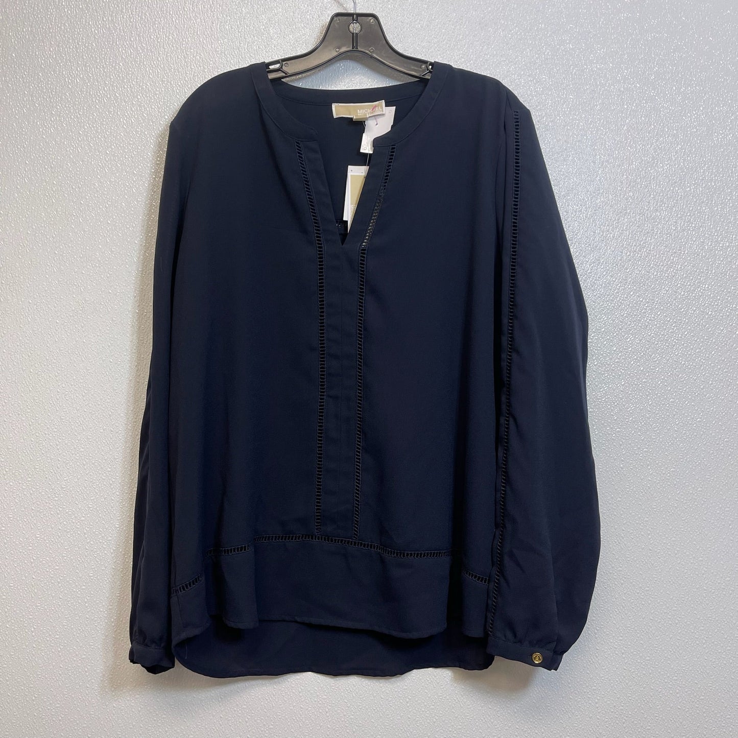 Top Long Sleeve By Michael By Michael Kors In Navy, Size: Xl