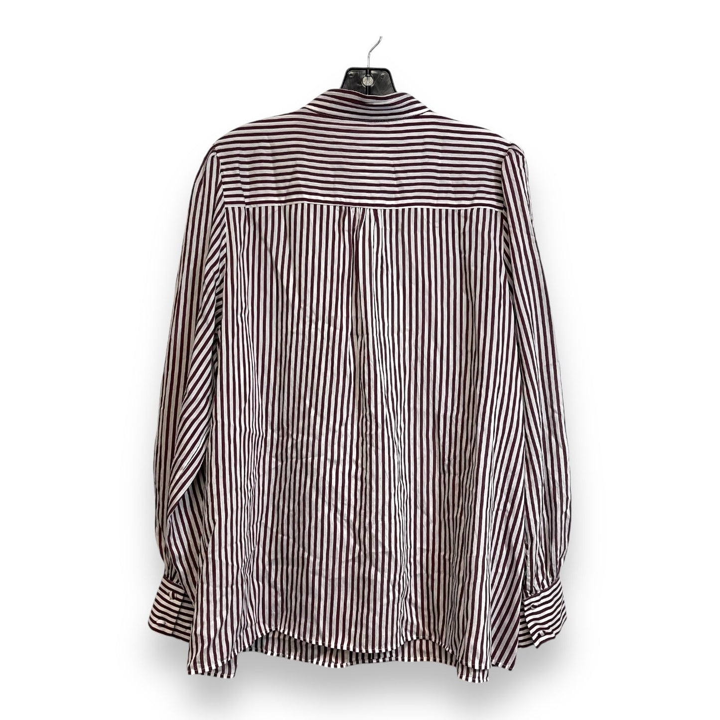 Top Long Sleeve By Maeve In Striped Pattern, Size: L