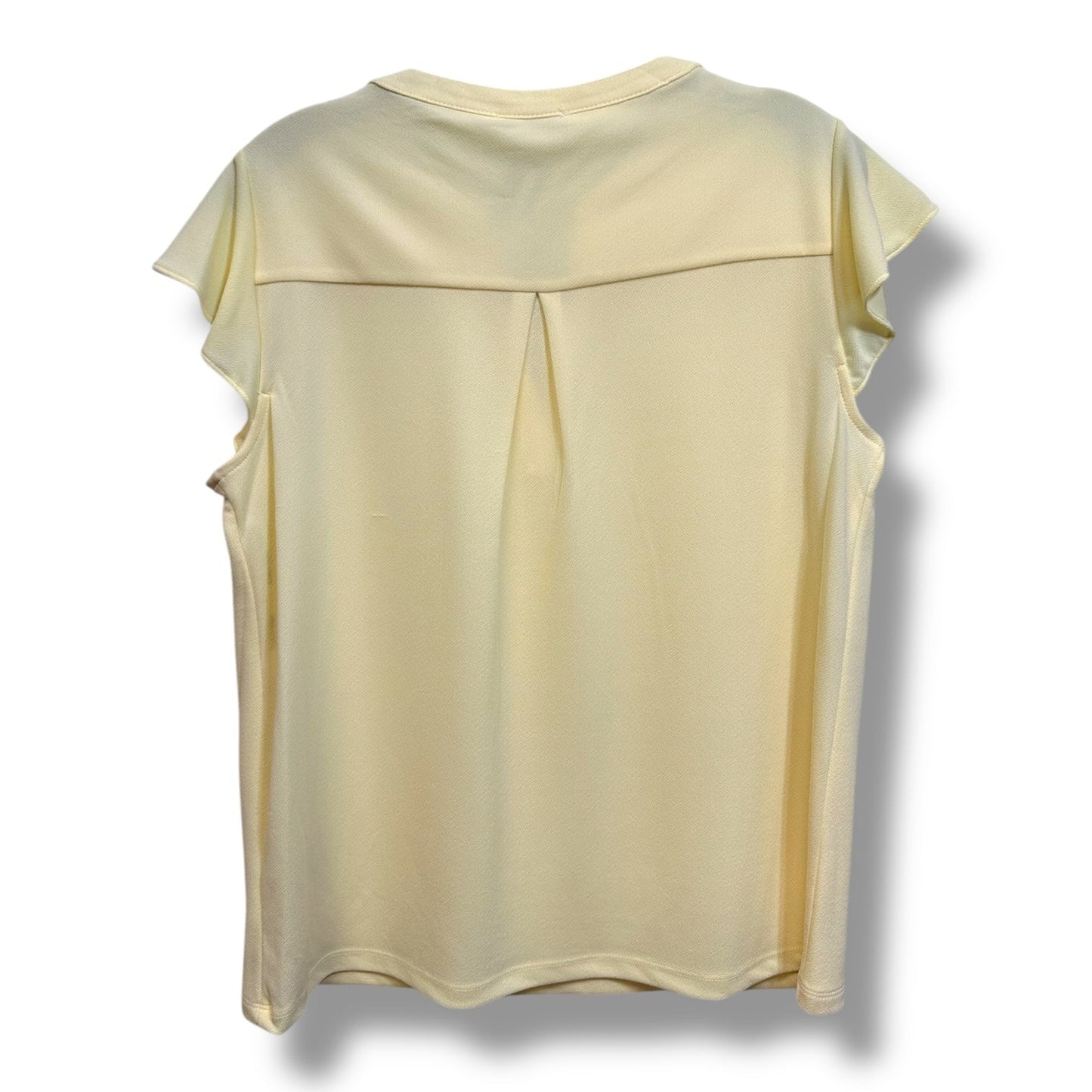 Top Sleeveless By Calvin Klein In Yellow, Size: L