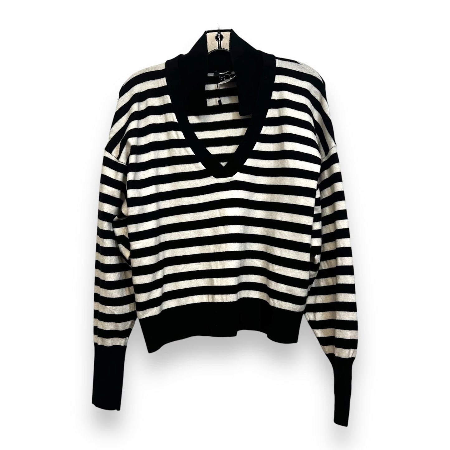 Sweater By Express In Striped Pattern, Size: M