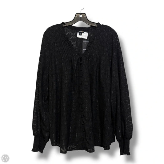 Top Long Sleeve By Torrid In Black, Size: L