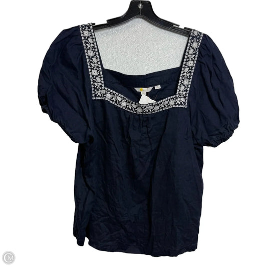 Top Short Sleeve Basic By Boden In Navy, Size: 16