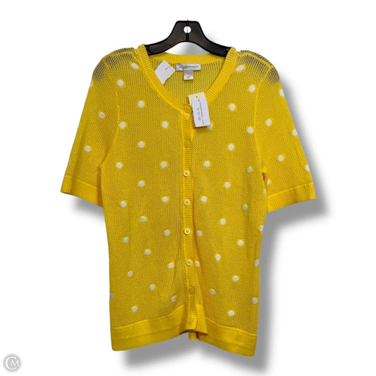 Cardigan By Christopher And Banks In Yellow, Size: M